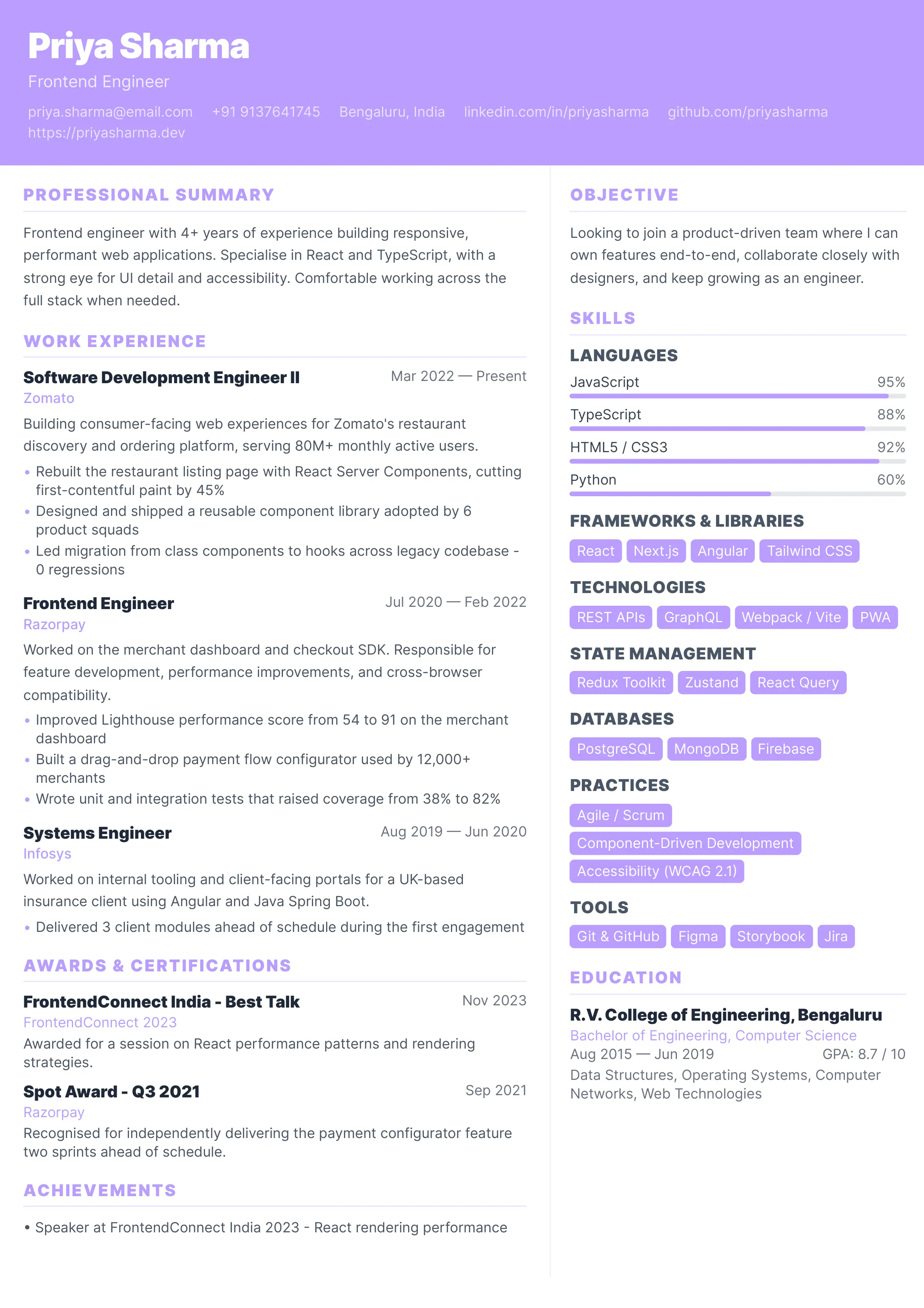 Modern Resume preview